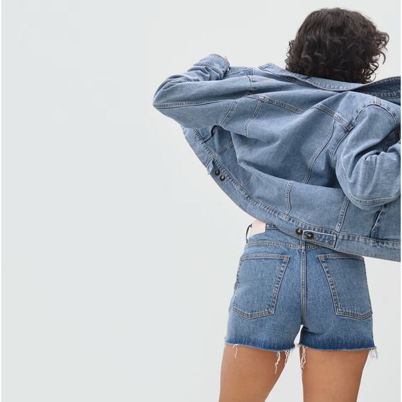 Everlane High Rise Denim Shorts The Way High Short Size 27 - Picture 6 of 12